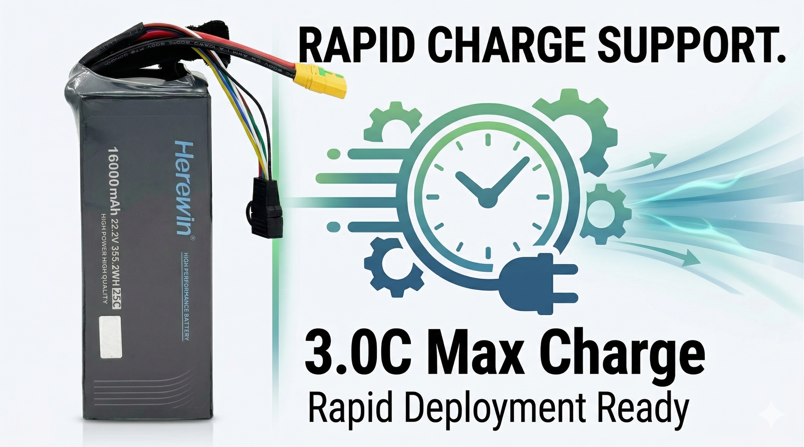 3C quick charge 16000mah 6s 22.2v